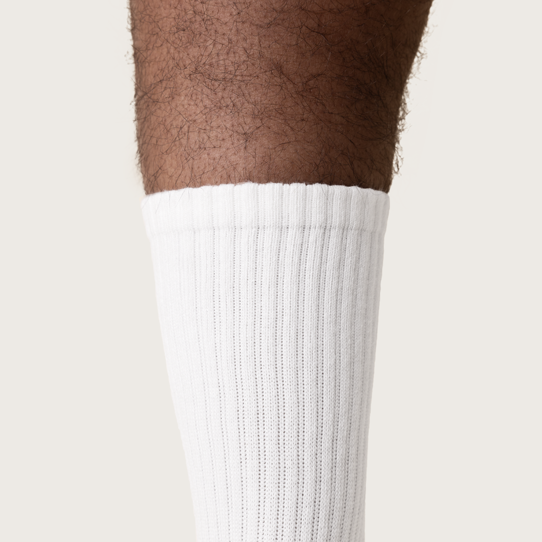 Crease Beast Full Length White Socks