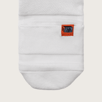 Crease Beast White Socks Pocket